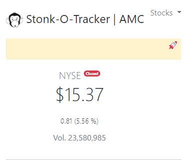 stonk o tracker amc
